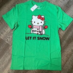 Hello Kitty Let It Snow Graphic T-Shirt-Size Medium